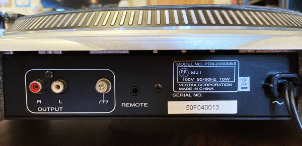 中古品】Vestax/ターンテーブル/PDX-2000MK2（スリップマット