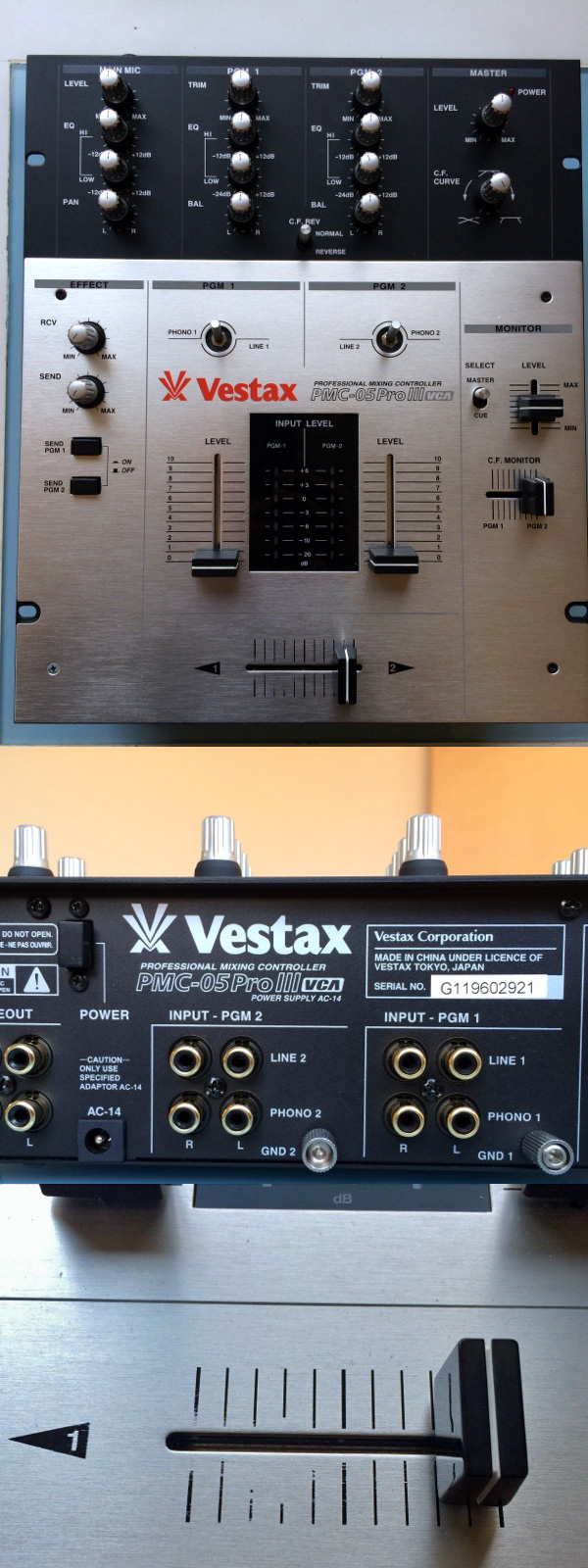動作確認:メンテ済 Vestax PMC-05Pro III DJミキサー 動作確認:メンテ