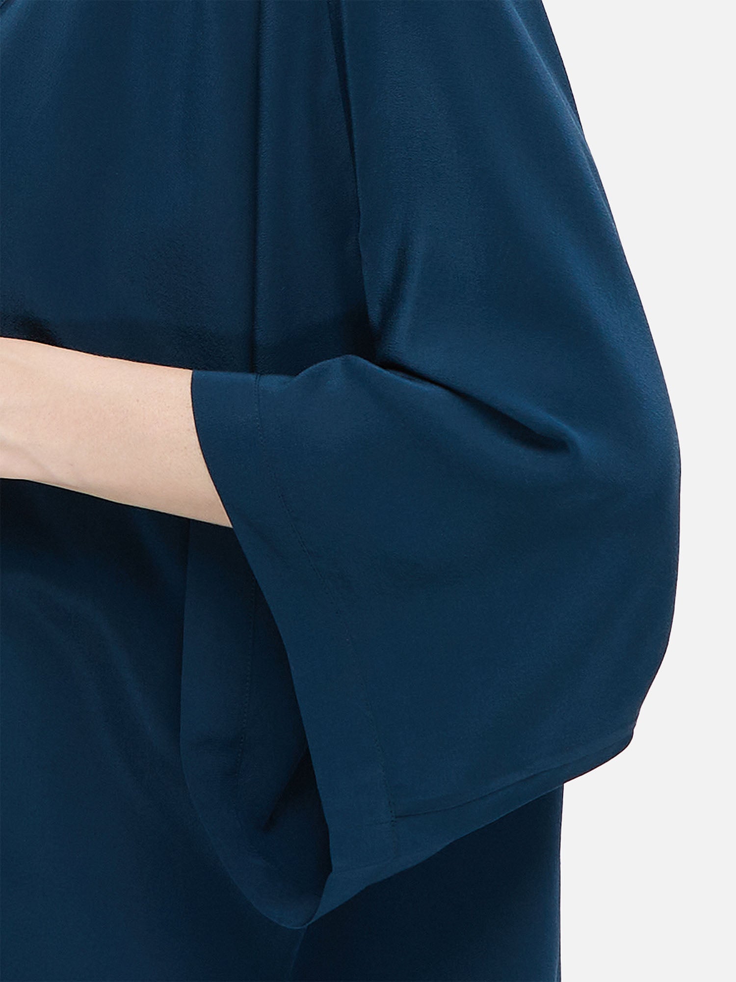 Silk Cardigan | Navy Blue | Ovcio