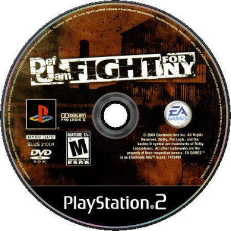 Def Jam Fight for New York Playstation 2 LOOSE – Orbit DVD
