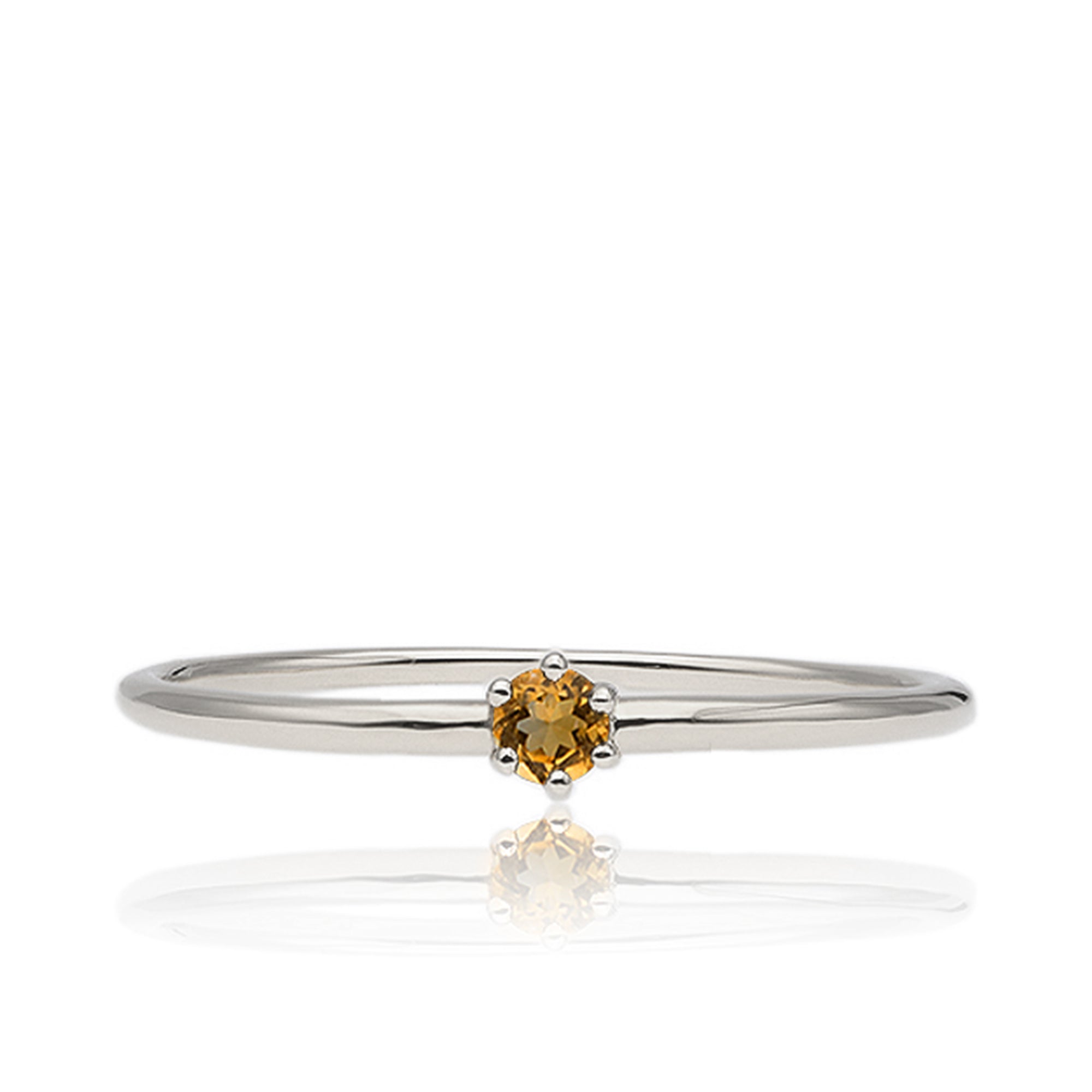 K18/Pt「シトリン ミルククラウン」リング｜【オレフィーチェ】Orefice