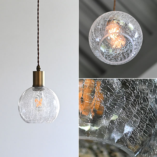 GRACE クラックガラスペンダント | ゼネラルストア オルネ