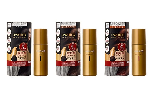 時短美髪染毛の白髪染め！新ブランド『awairo（アワイロ）』ムースヘア