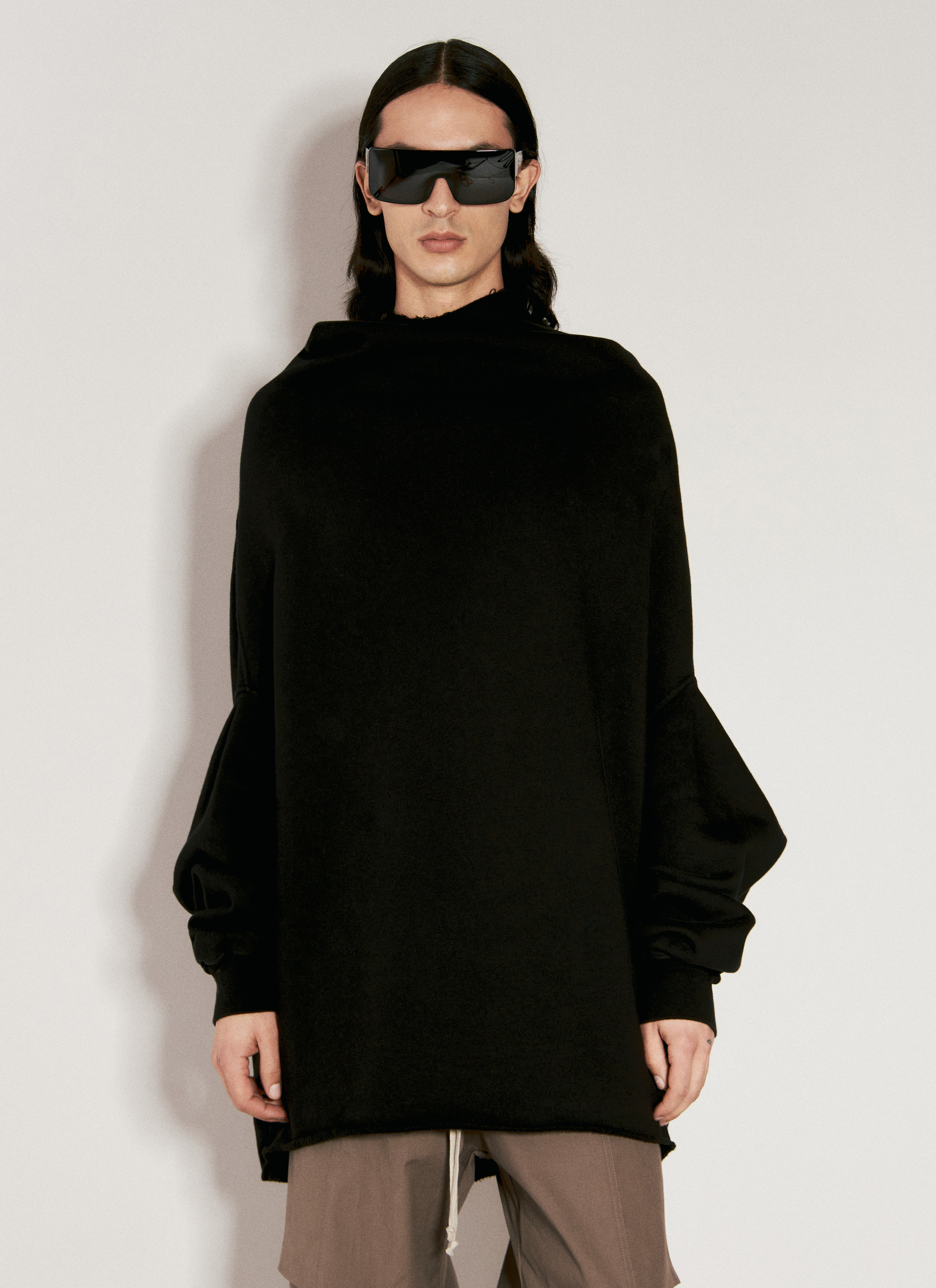 Rick Owens Men's' Shroud Sweatshirt in Black | LN-CC®