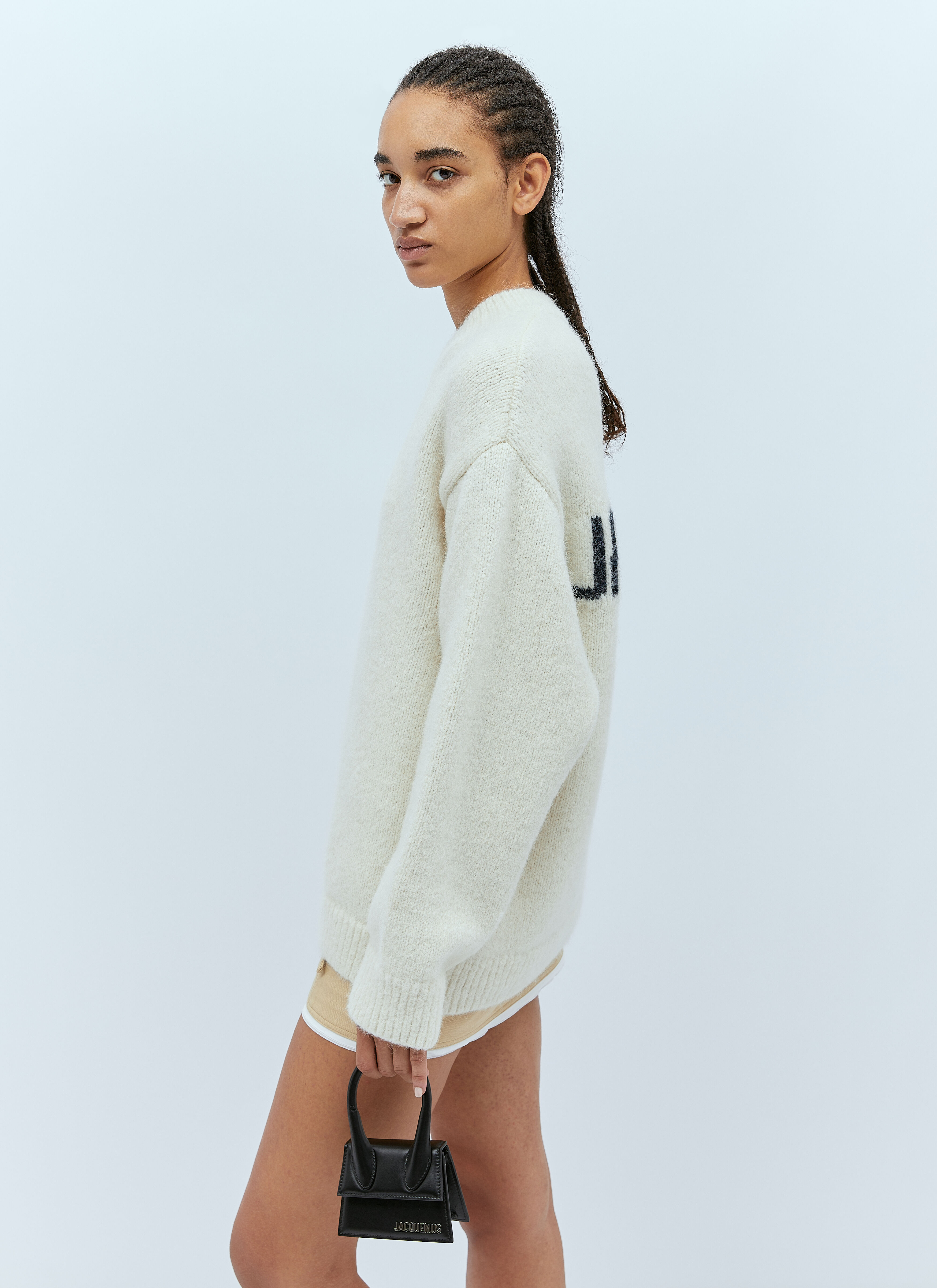 Jacquemus レディース バックロゴプリントニットセーター の ベージュ