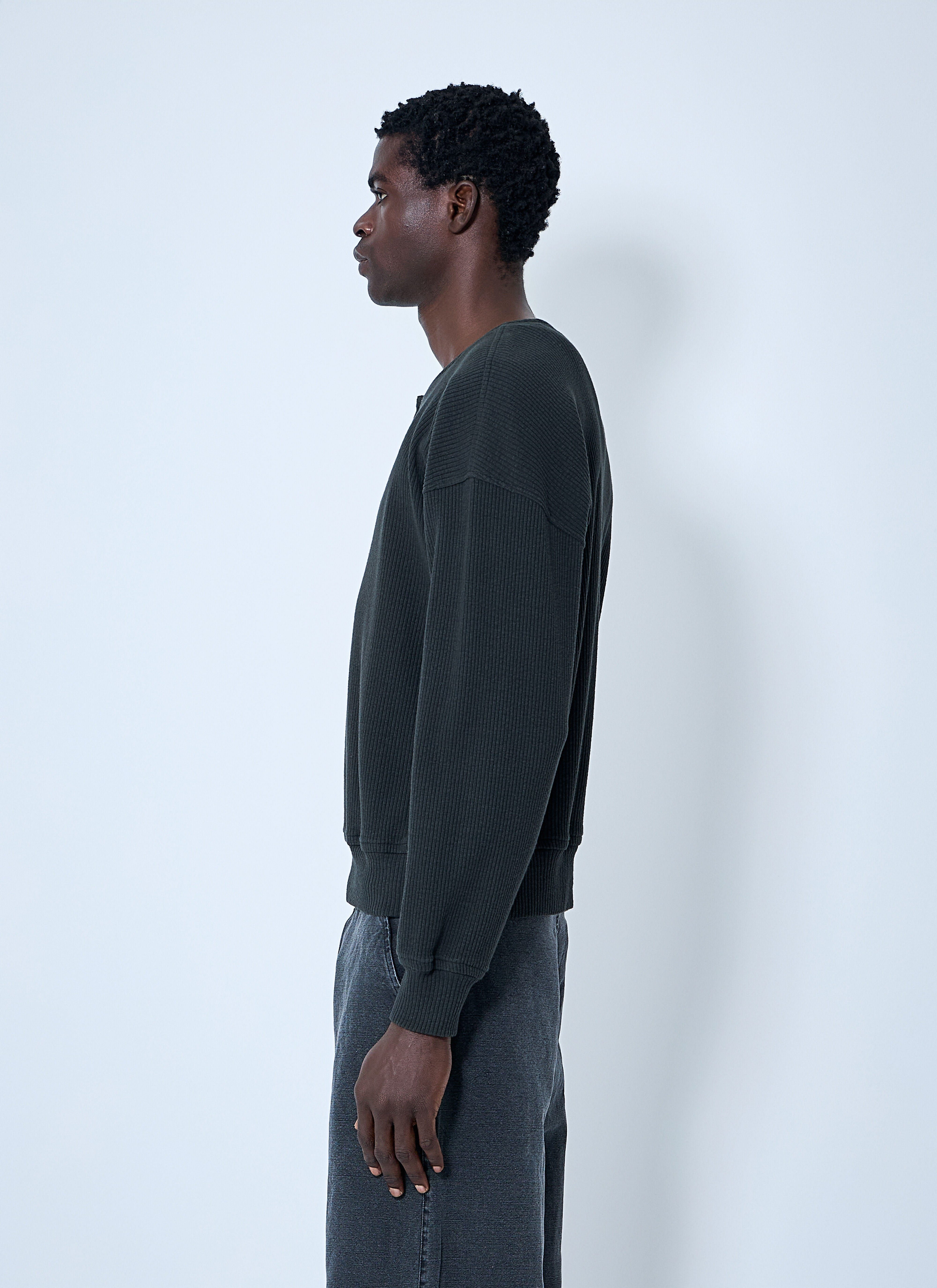 Our Legacy Men's' Ballon Ribbed Top in Black | LN-CC®