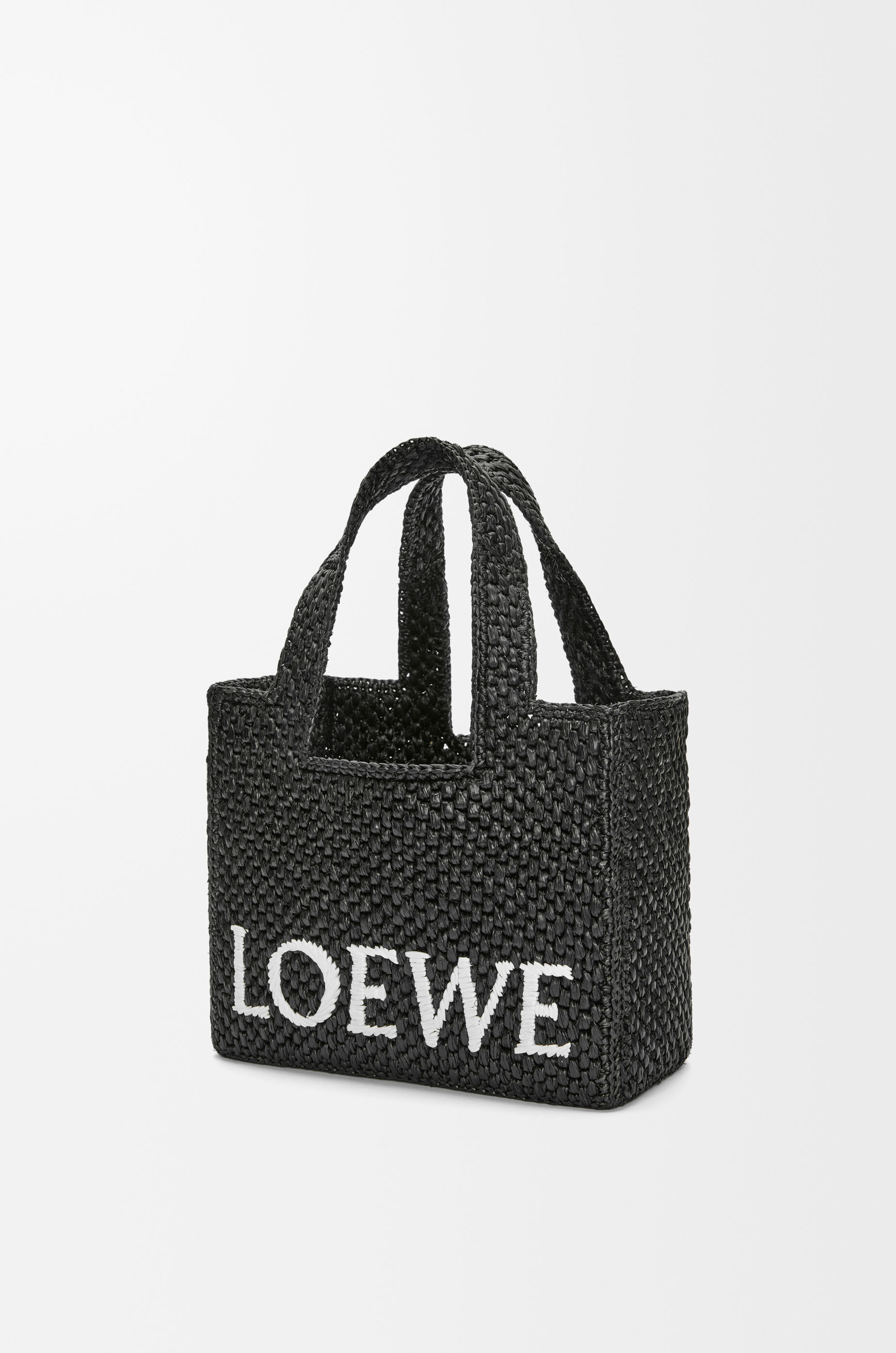 ロエベフォント トート スモール（ラフィア） ブラック - LOEWE Japan