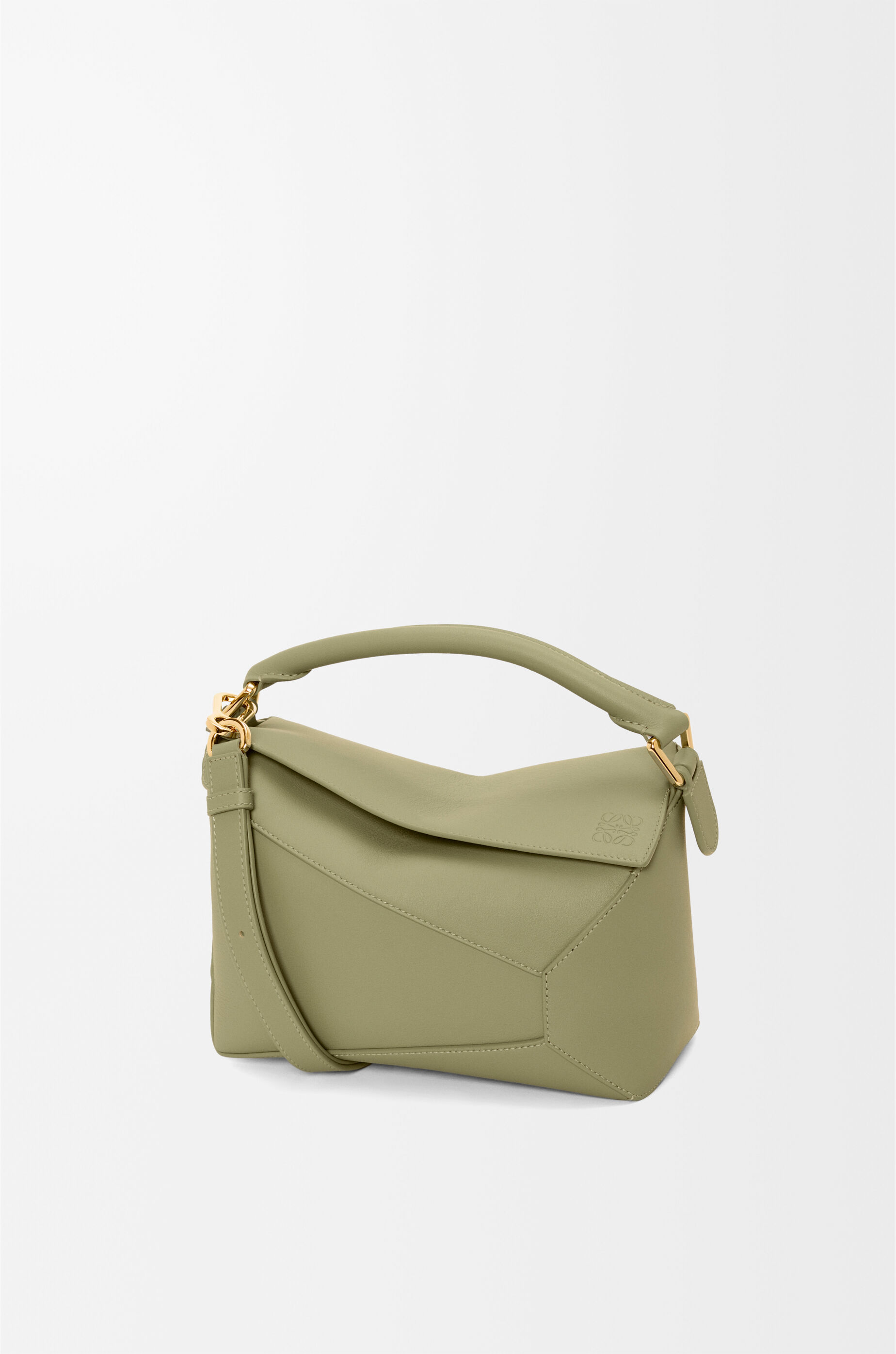 Small Puzzle Edge bag in classic calfskin Green - LOEWE USA