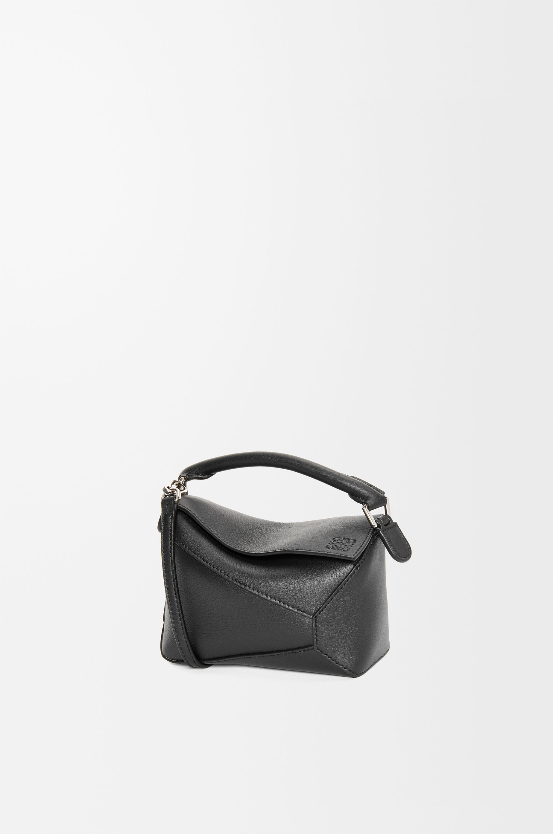 Mini Puzzle Edge bag in classic calfskin Black - LOEWE USA