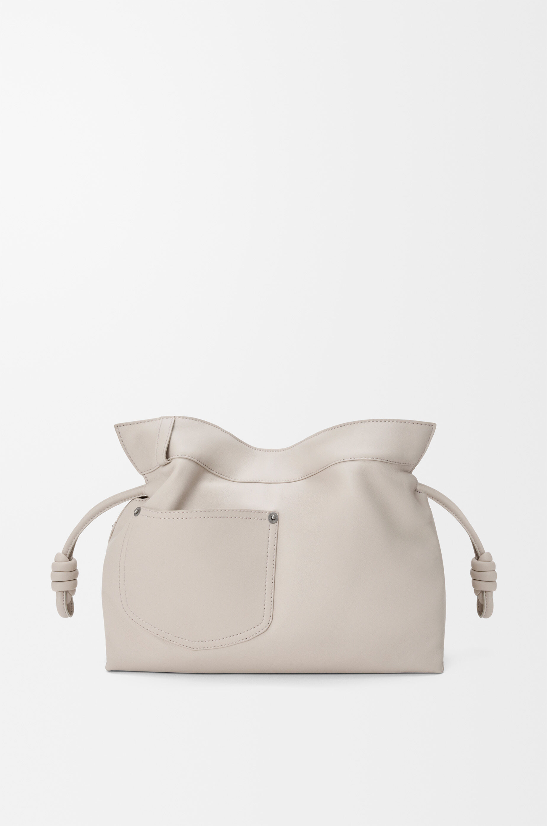 パンタ フラメンコクラッチ ミディアム（シャイニーカーフ） グレー