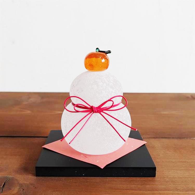 極楽寺がらす工房 鏡餅 中: ホーム＆キッチン | ロフトネットストア