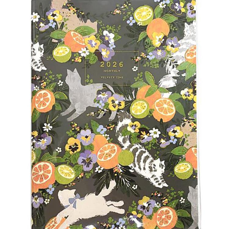 2025年10月始まり手帳 月間 B6 tomoko オレンジとねこ(オレンジとねこ