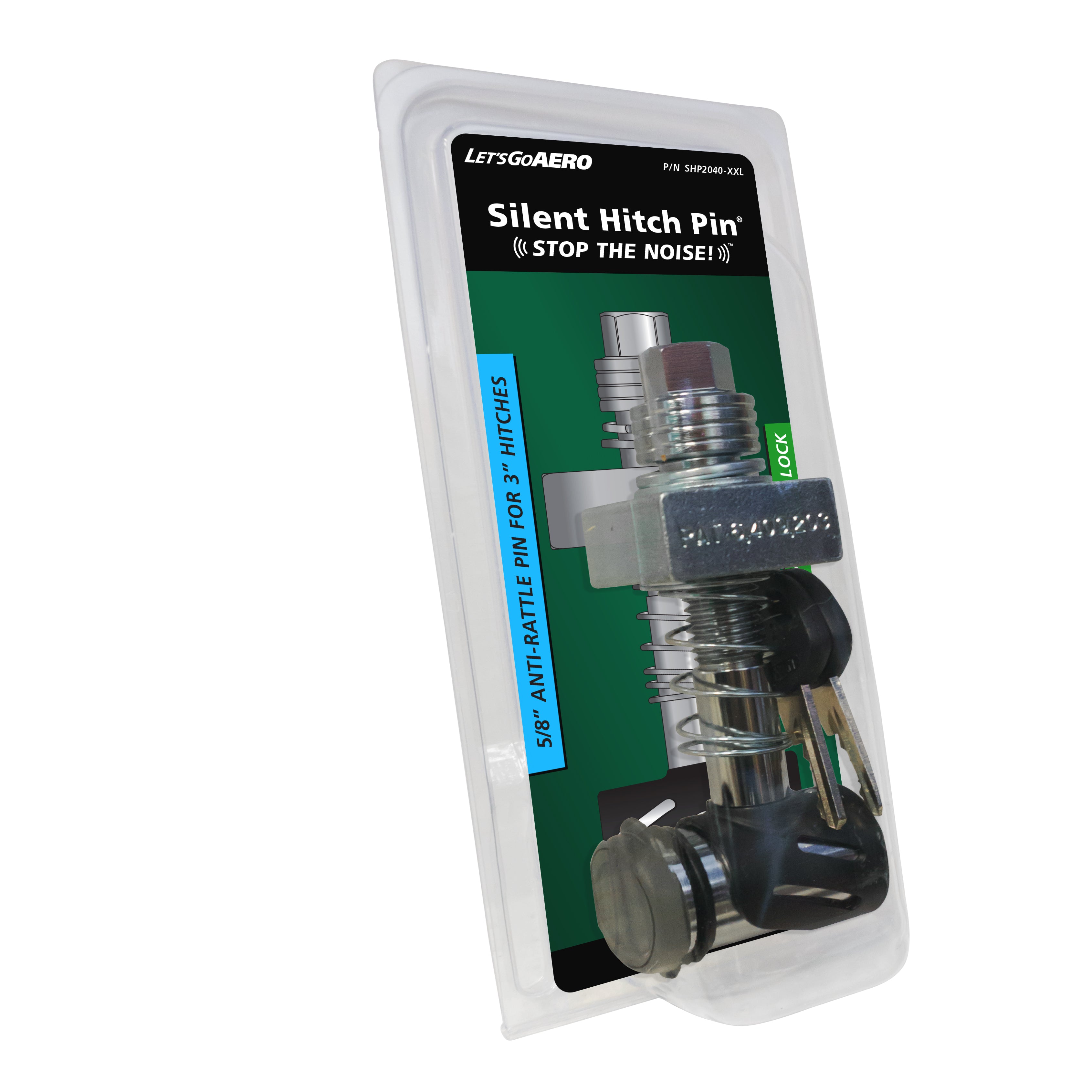 Silent Hitch Pin: Anti-Rattle Locking 3in Hitch Pin – Let's Go Aero