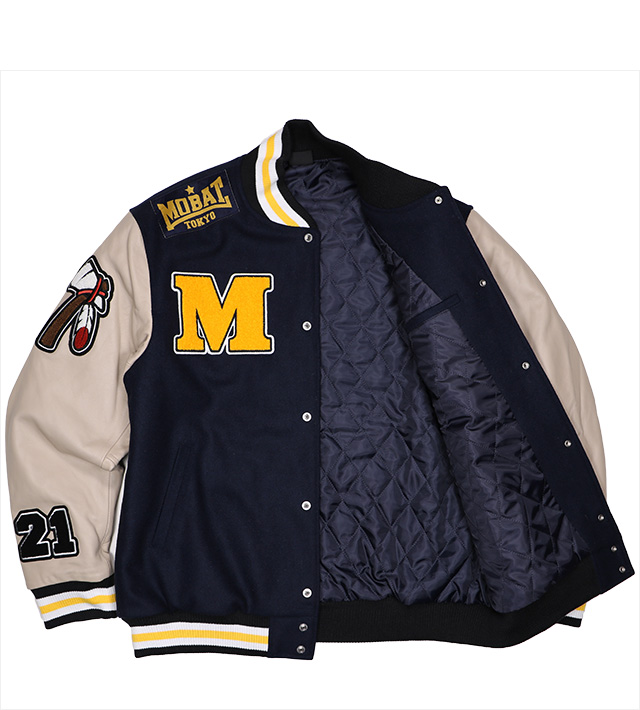 モブスタイルス) MOBSTYLES TEAM STADIUM JACKET NAVY BASE (JACKET
