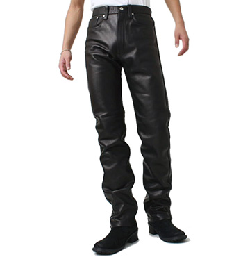 ストレートレザーパンツ（牛革/日本製）ツヤ有り｜革製品専門店レザー