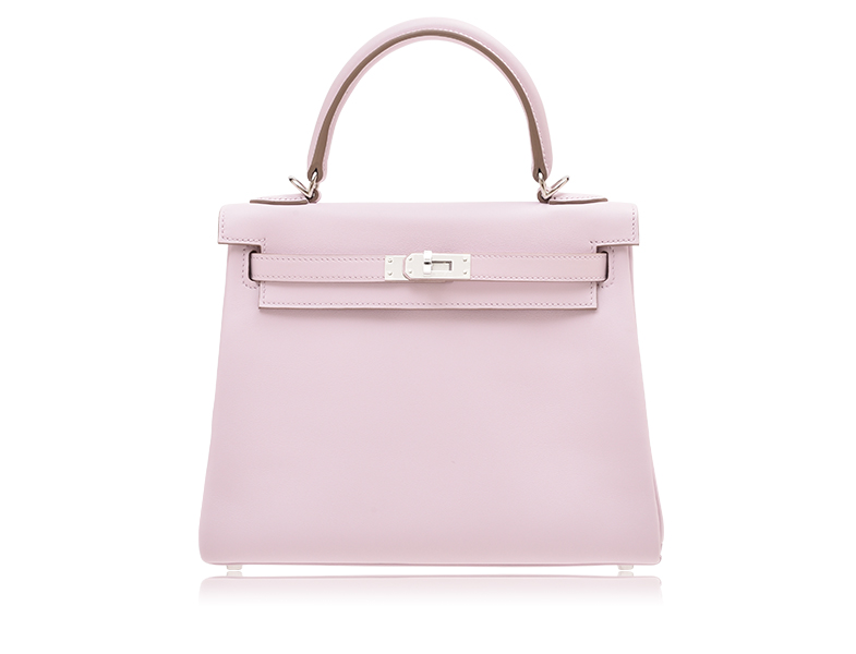 エルメス ケリー25/内縫い モーヴペール スイフト シルバー金具