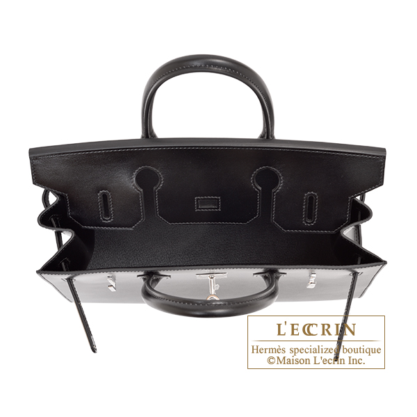 エルメス バーキンセリエ30 ブラック ボックスカーフ シルバー金具