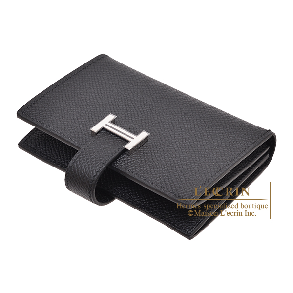 エルメス ベアンカードケース ブラック ヴォーエプソン シルバー金具