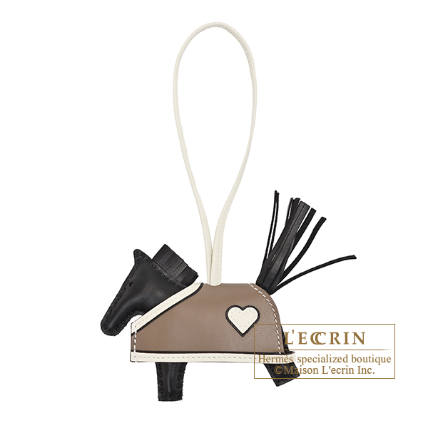 エルメス ロデオチャーム ロベオ・クールPM ブラック/クレ/エトゥープ