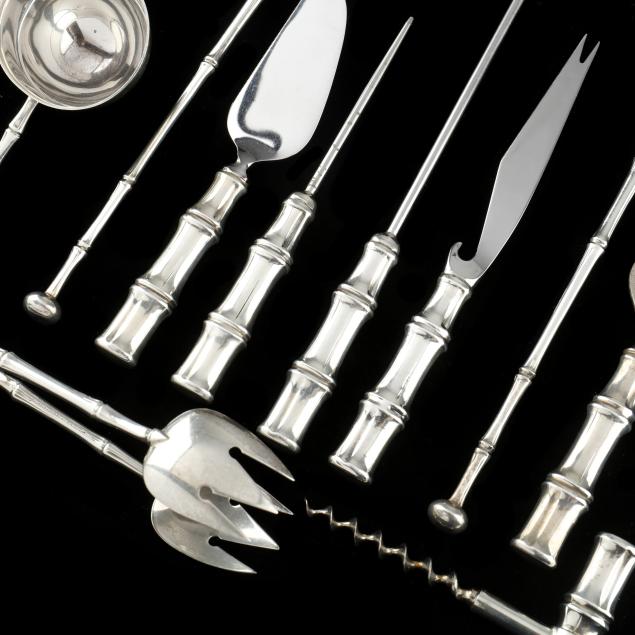 Collection of Tiffany & Co. Bamboo Sterling Silver Bar Accessories