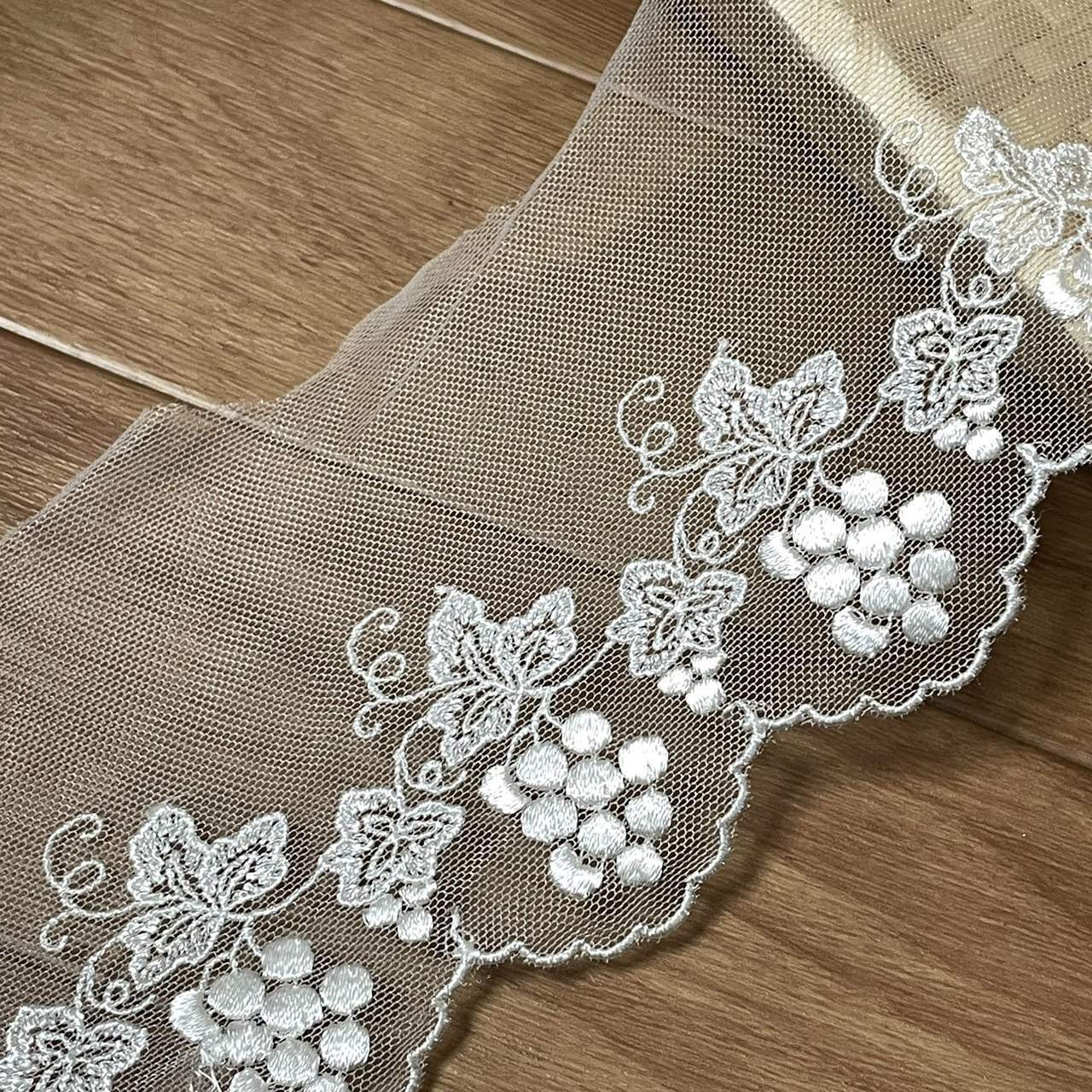 レースのお店 ななか ☆【高品質な日本製】チュールレース オフ