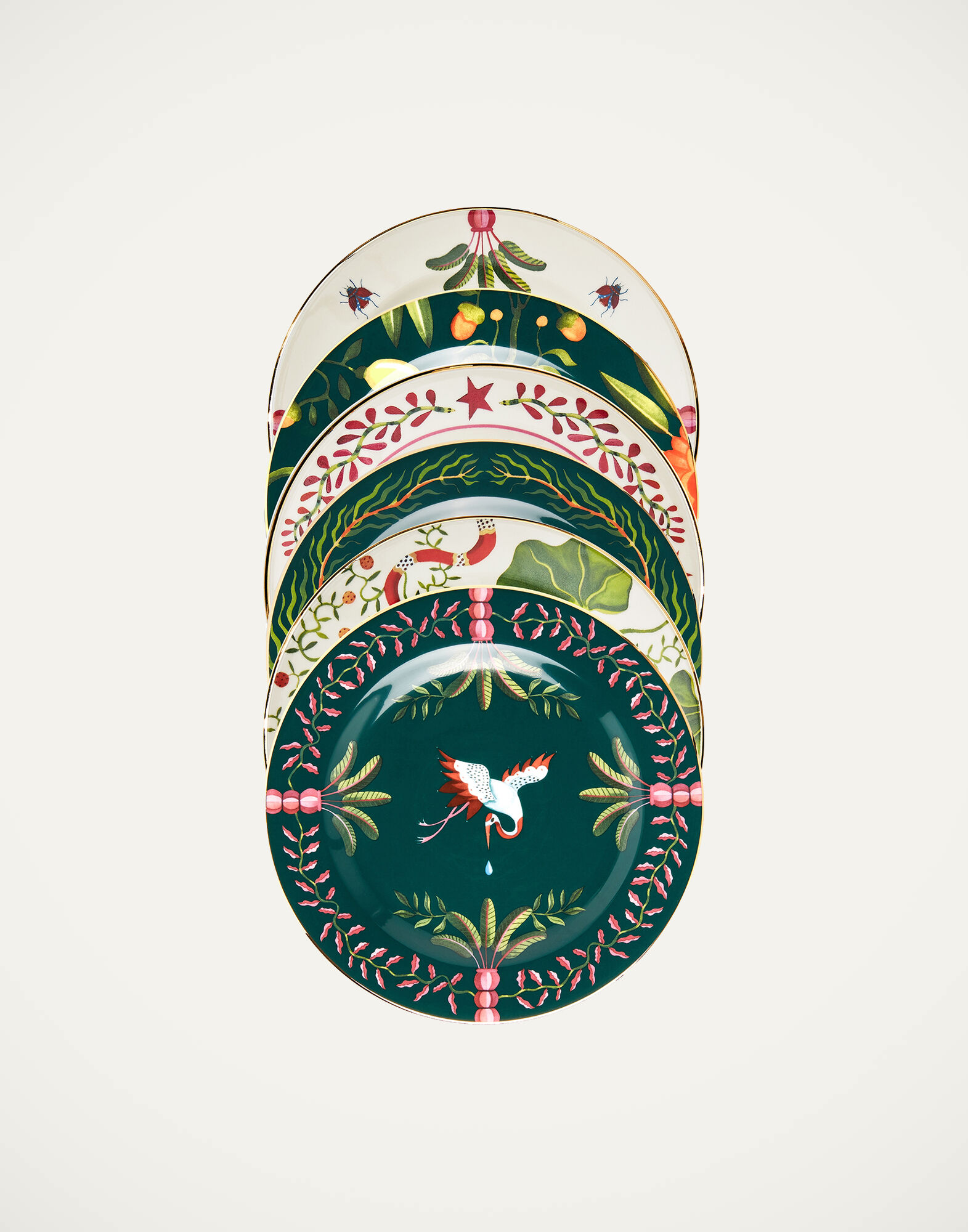 Dessert Plates Set of 6 in Mix - Homeware | La DoubleJ