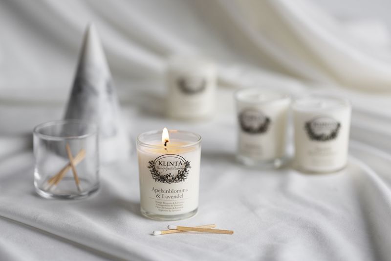 オレンジブロッサム＆ラベンダー 45h キャンドル クリンタ ろうそく