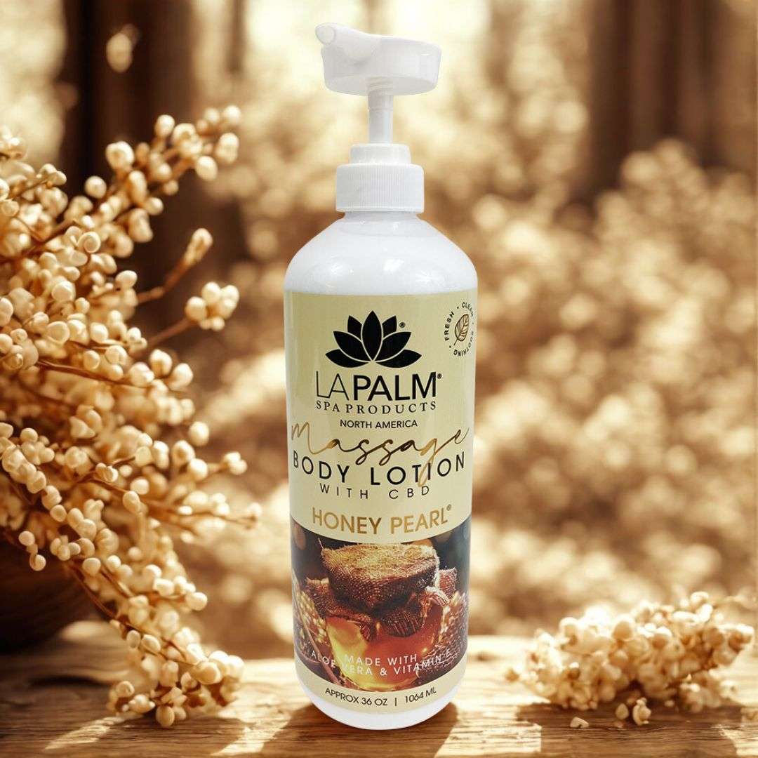 La PalmMassage Body Lotionwith CBDHoney Pearl® – La Palm Products