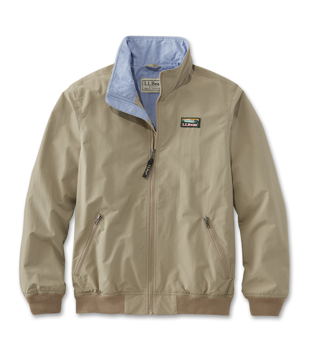 メンズ ウォーム・アップ・ジャケット、シャンブレーの裏地付き 通販