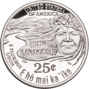 2023-S 99.9% Silver Edith Kanaka'ole U.S. Women Quarter