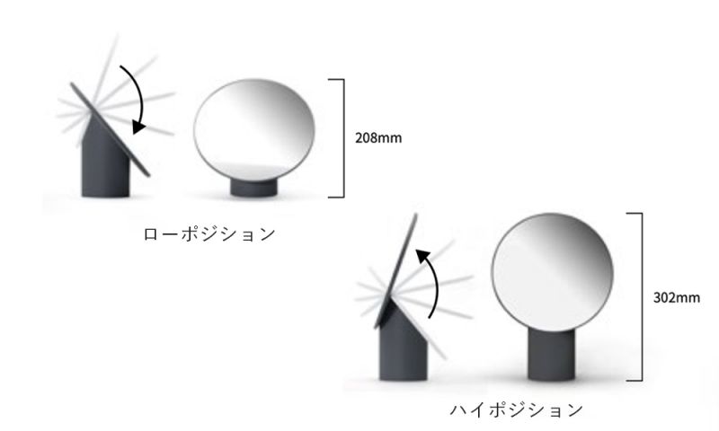 ナピュア メイクアップミラー（ブラック） * - ミラー・鏡の通販