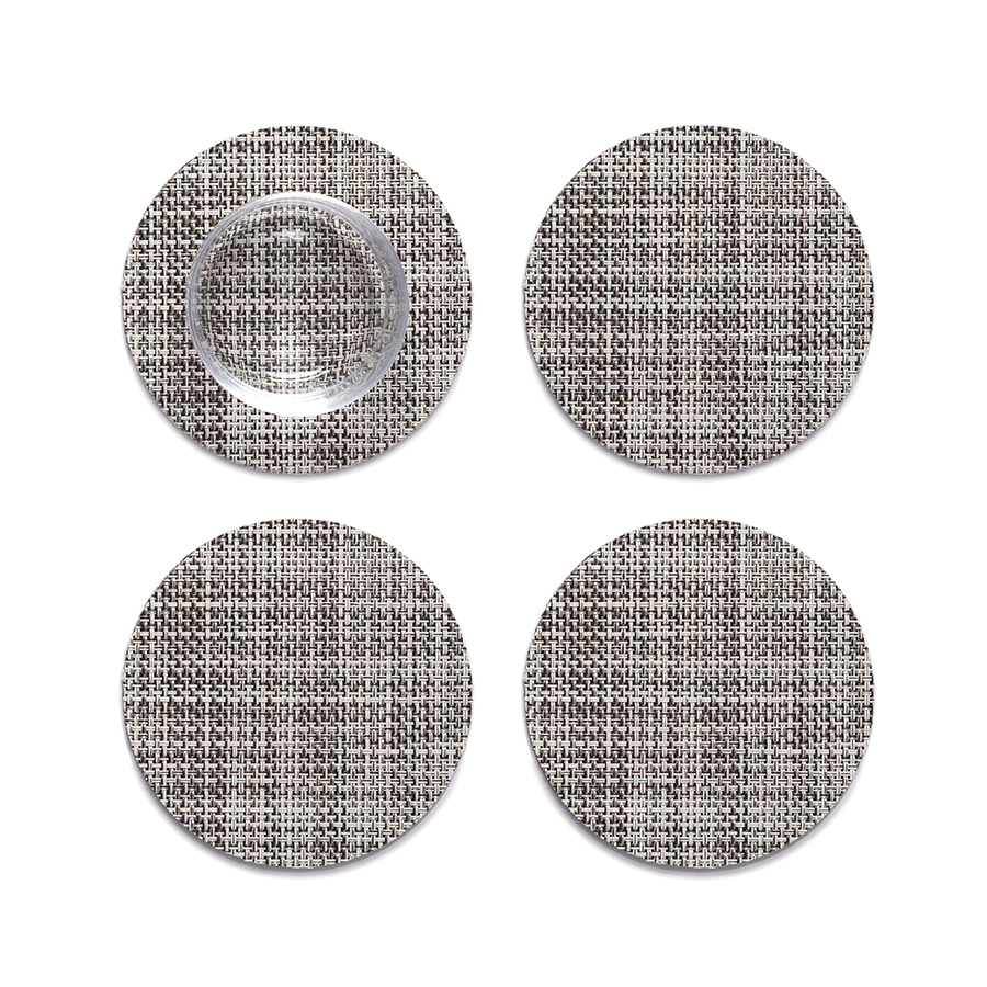 chilewich（チルウィッチ）MiniBasketweave フェルトコースター Gravel