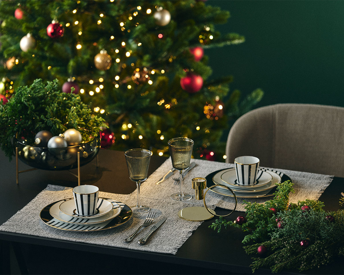 ビレロイボッホ ランチョンマット クリスマスツリー＆オーナメント