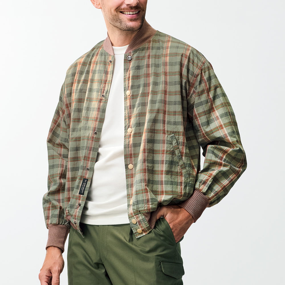 イルワンエイティ マドラスチェック調ブルゾン | ライトアップ