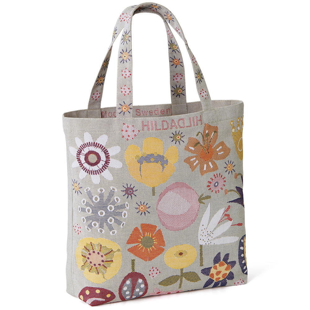 ヒルダヒルダ ジャカード織トートバッグ／フラワー | ライトアップ