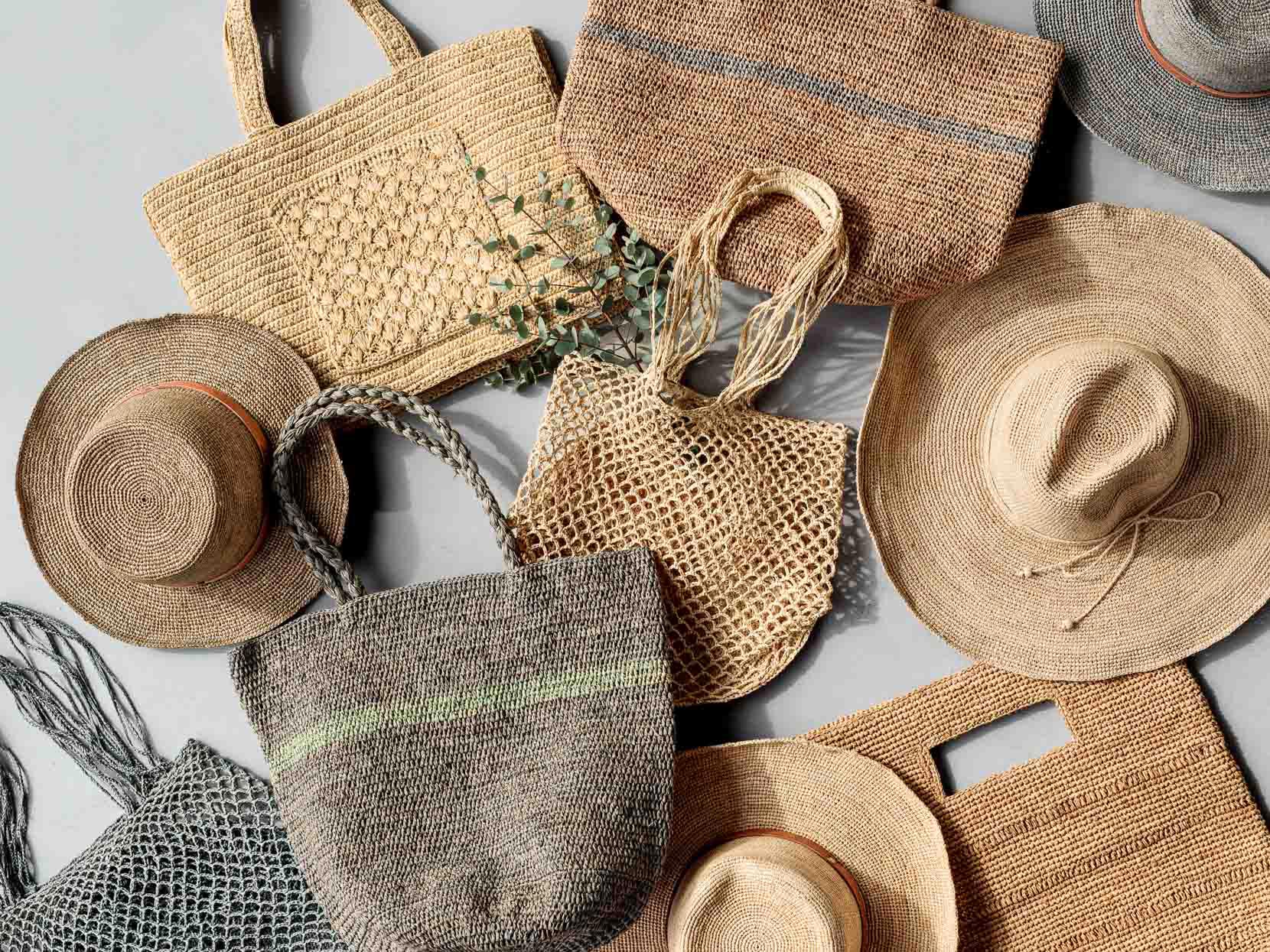マダガスカルから届いたラフィア素材のバッグ＆ハット | Lino e Lina