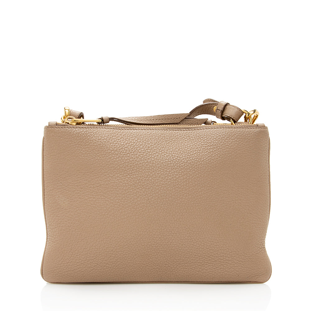 Prada Vitello Phenix Double Zip Crossbody Bag (SHF-19434)