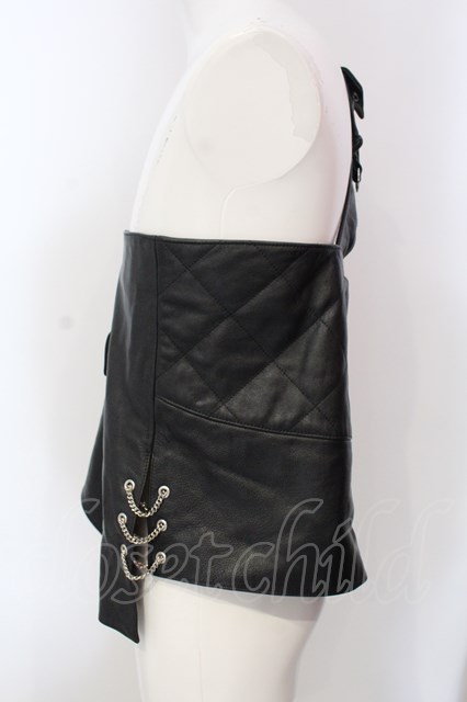 el conductor / LEATHER HALF VEST ベスト 2 ブラック O-25-04-06-011