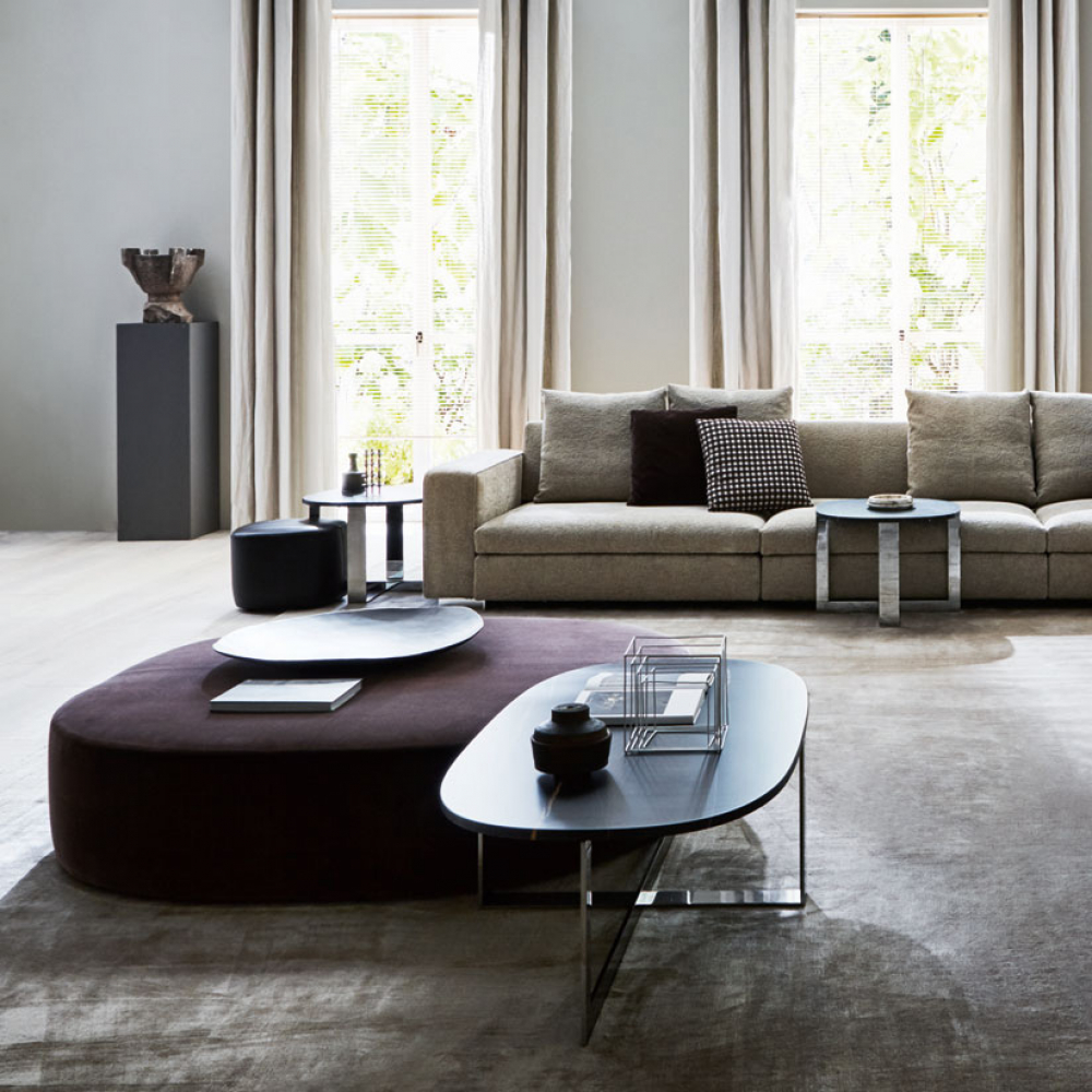 Set of coffee tables with ottoman - Domino Next - Molteni&C