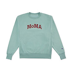 Champion ガーメントダイ クルーネックスウェットシャツ MoMA Edition