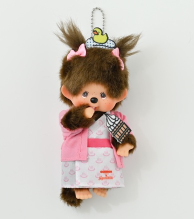 湯布院の温泉をイメージした可愛いサウナモンチッチと浴衣モンチッチが