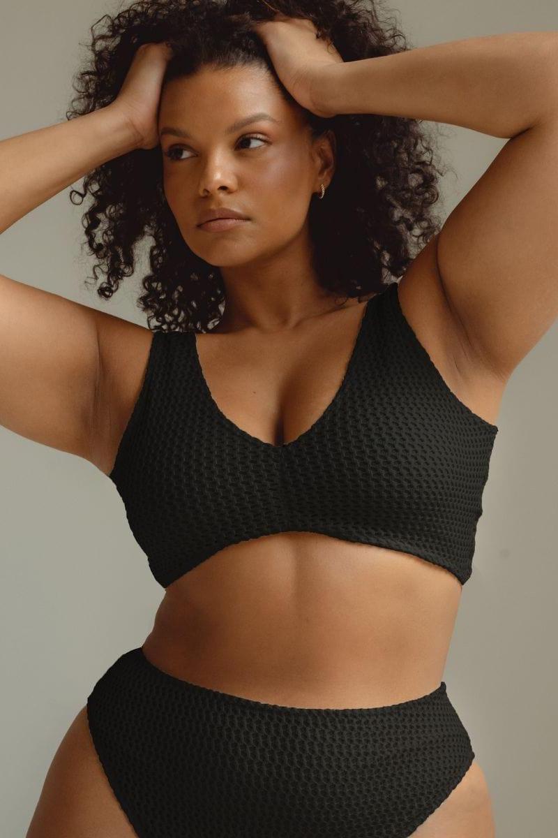 judin 2way ribbon motif swimwear ブラック S 2way ribbon motif