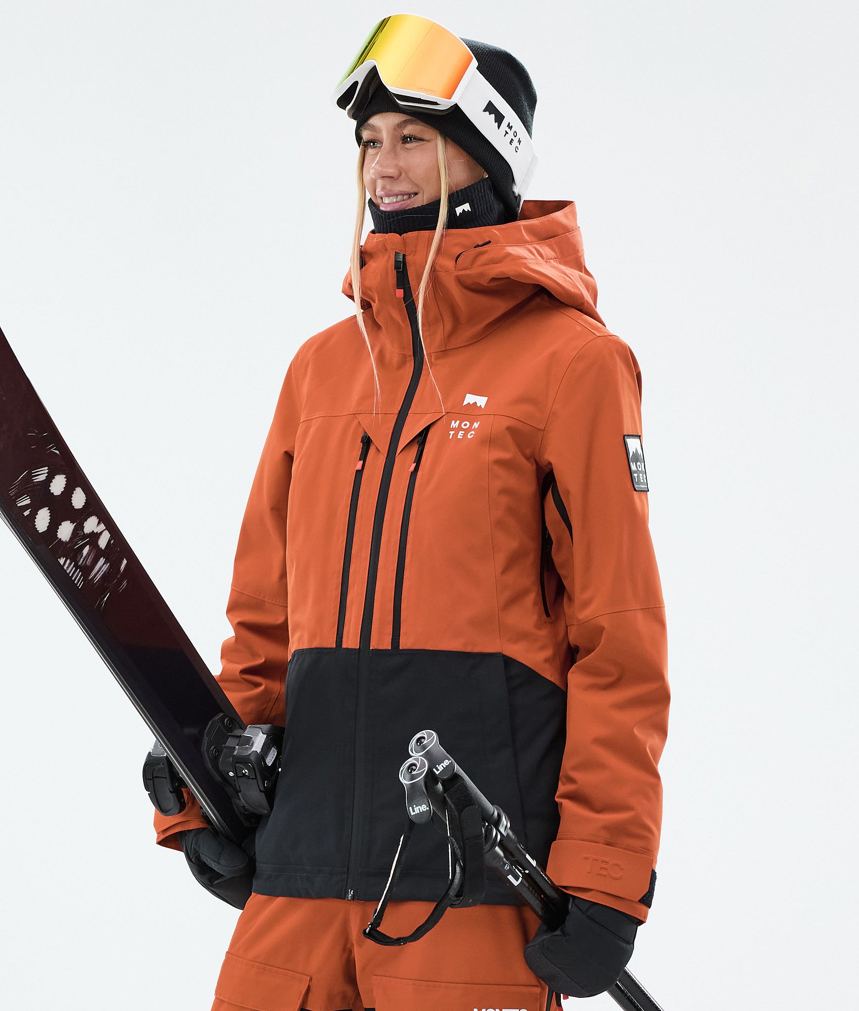 Montec Moss W Ski Jacket Women Burned Orange/Black | Montecwear.com