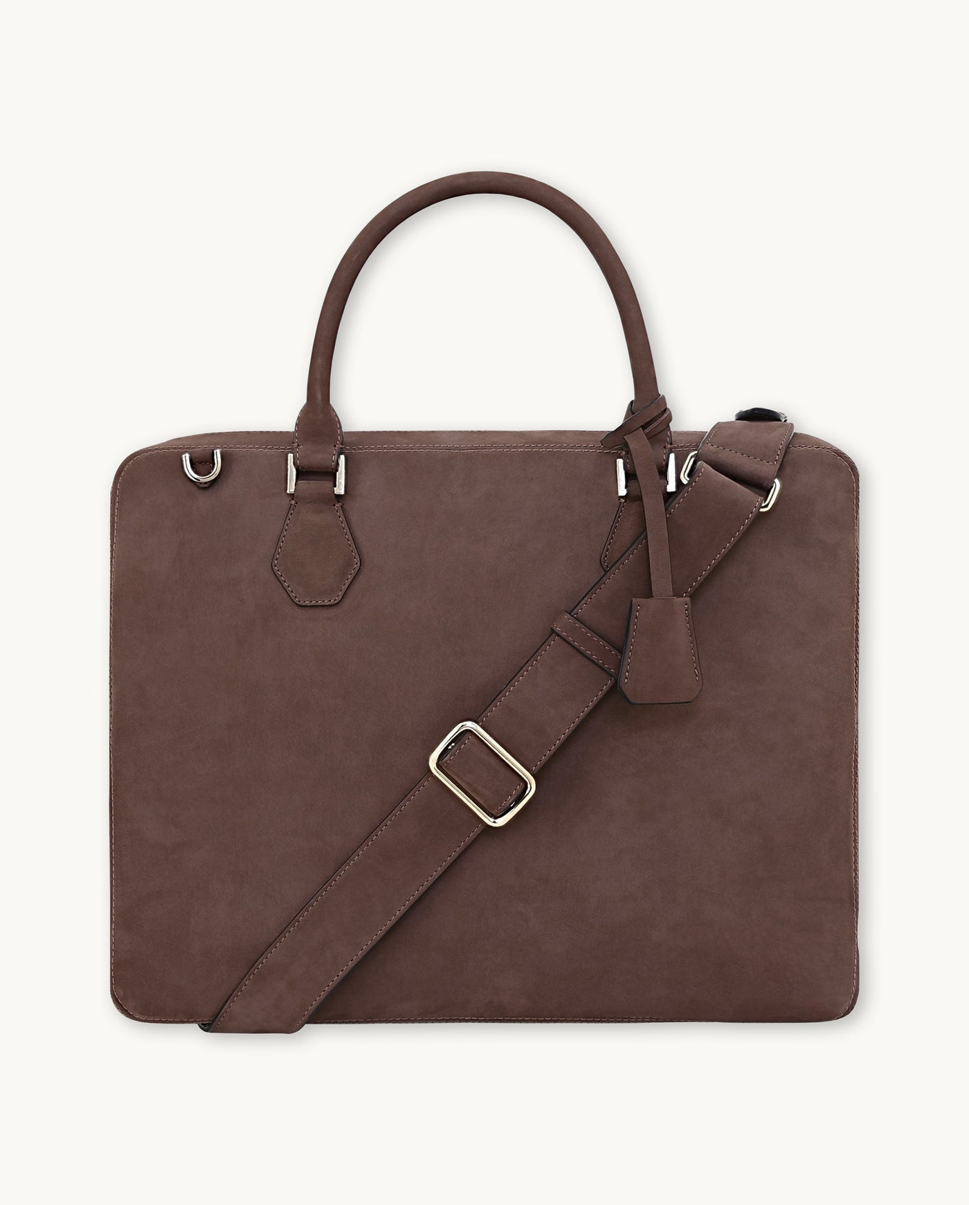 NUBUCK LEATHER BRIEFCASE – MONTROI