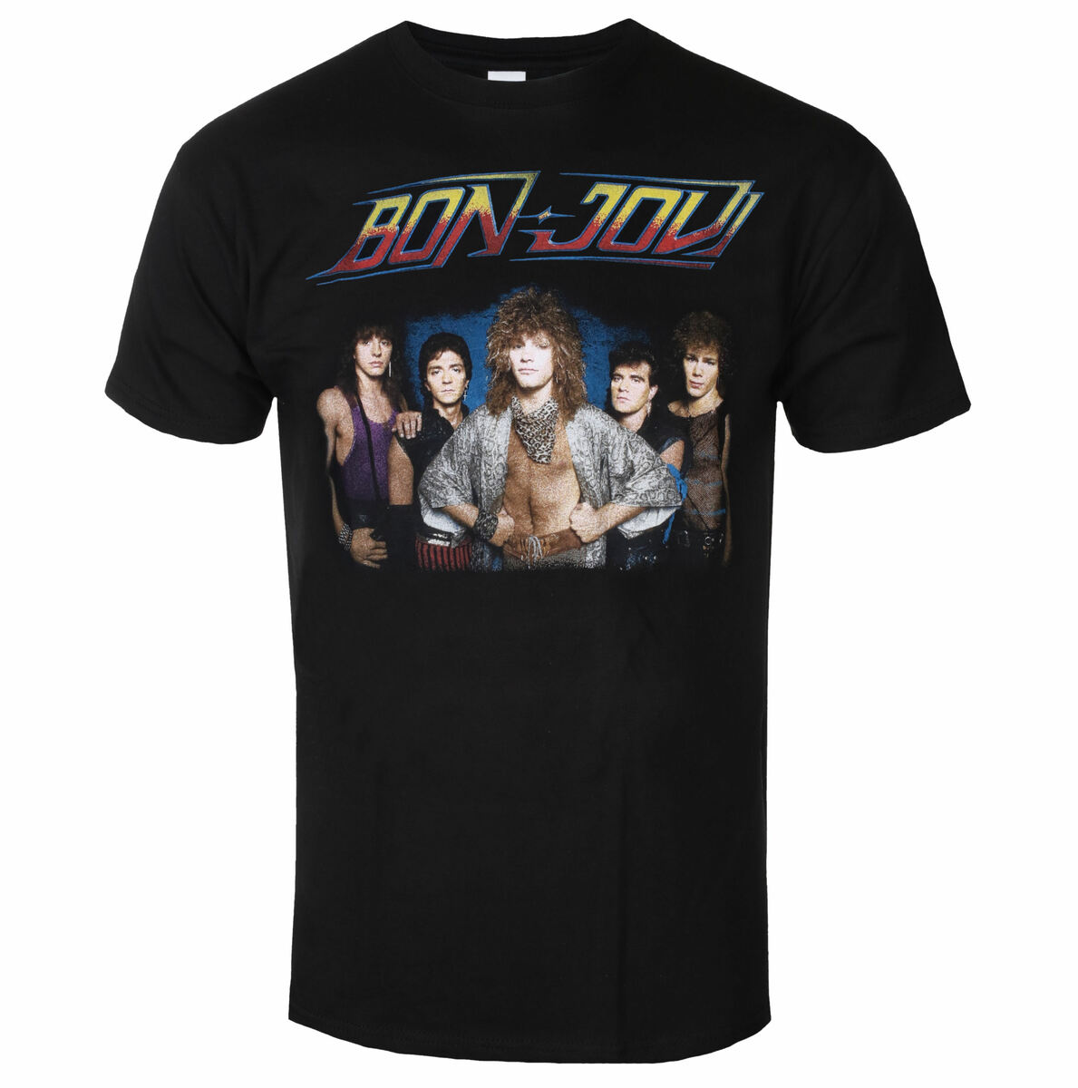 men's t-shirt Bon Jovi - Tour '84 - BLACK - ROCK OFF - BONJTS01MB