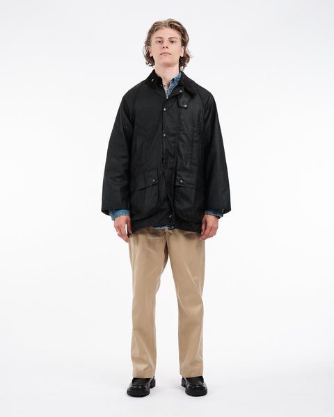 OS Beaufort Wax Jacket Black by Barbour - Meadow