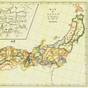 Map of Japan in Provinces during Tokugawa Ieyasu's Rule, 1903