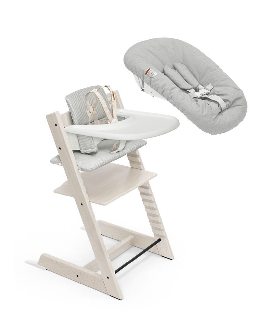 Stokke Tripp Trapp High Chair² with Cushion, Newborn Set + Stokke Tray