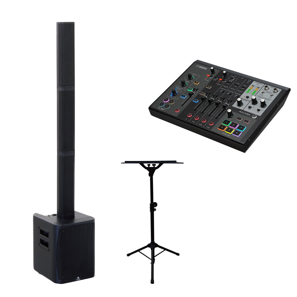 YAMAHA WEBキャスティングミキサー AG08 BLACK コラムスピーカーセット