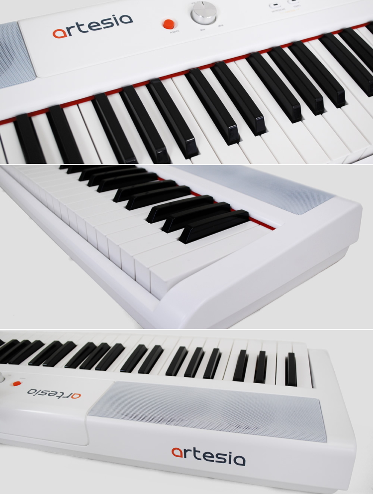 重量たった7kgの88鍵盤電子ピアノ artesia PERFORMER ホワイト